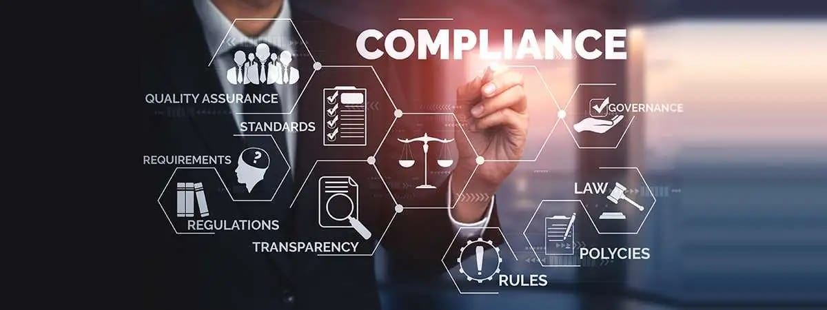 Corporate boardroom meeting for compliance advisory
